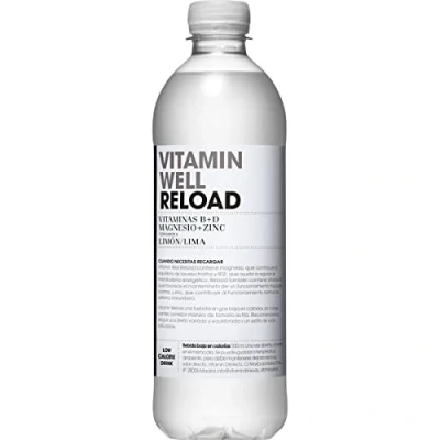 Imagen de GOOD4YOU Vitamin Well Reload Bebida refrescante con vitaminas y minerales Sabor Lima limón Botella 50 cl