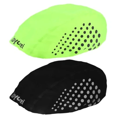 Imagen de Royouzi Protector de lluvia para casco bicicleta, 2 unidades, impermeable, protección la lluvia, reflectante, funda protectora casco, unisex,