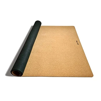 Imagen de Alfombra de juegos para niños corcho y goma, 160 x 110 cm, natural, antideslizante, atóxica fabricada con materiales naturales