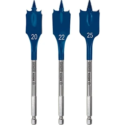 Imagen de Bosch Professional 3x Set de brocas fresadoras planas Expert SelfCut Speed (para Madera blanda, Aglomerado, Ø 20 25 mm, accesorios Taladro impacto rotativo)