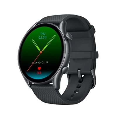 Imagen de Amazfit GTR 3 Pro 46mm Smartwatch Pantalla AMOLED Frecuencia Cardíaca Sueño Estrés Monitorización de SpO2 Reloj Deportivo con 150 Modos Deportivos GPS Llamadas Bluetooth Control Música Alexa