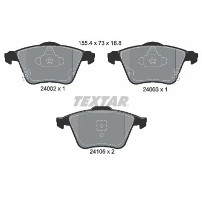 Imagen de TEXTAR 2400201 Juego de pastillas freno con avisador acústico desgaste MAZDA: 6 Berlina, Hatchback, Wagon