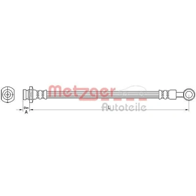 Imagen de METZGER 4110491 Latiguillos de Freno 345 M10 x 1 DF