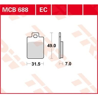 Imagen de TRW Organic Allround MCB688 Juego de pastillas freno