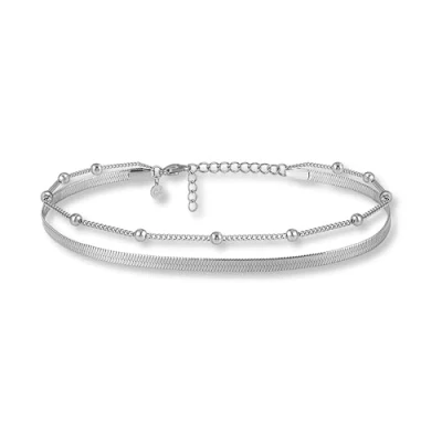 Imagen de GD GOOD.designs Tobillera de plata para señora I multifila Ajustable cadena serpiente Impermeable