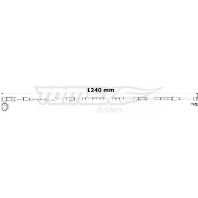 Imagen de TOMEX brakes TX 31 23 Sensor de Desgaste Pastillas Frenos Eje trasero BMW: X3, X4