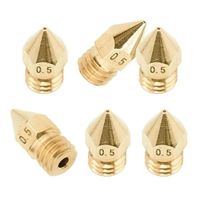 Imagen de 3D FREUNDE M6, 6x0.5mm Nozzle compatible con MK8 Makerbot RepRap Anet A8/A6 Flashforge CtC Extruder Hotend Boquilla de latón para filamento 1.75 mm impresora