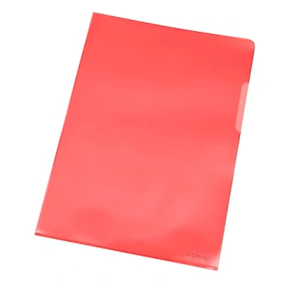 Imagen de Q Connect Fundas con uñero (tamaño A4, 100 unidades) color rojo (KF01485)