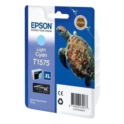 Imagen de Epson Cartucho Inyeccion Tinta Cian Claro T1575 25,9ml Blister Sin Alarma R/3000