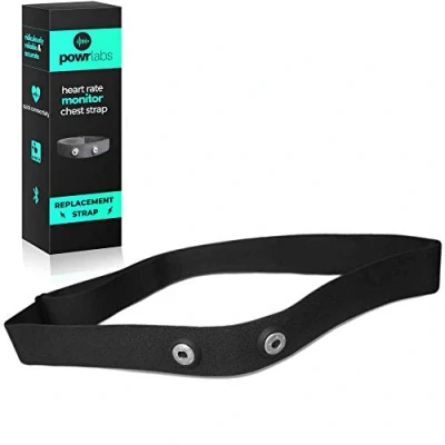 Imagen de POWR LABS Correa de Repuesto para Monitor frecuencia cardíaca Compatible con Wahoo Tickr Polar H7 Garmin HRM Coospo (M XXL)