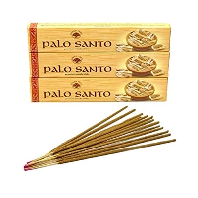 Imagen de 12 varillas de incienso Green Tree PALO SANTO Premium (12 paquetes varillas) 15 g