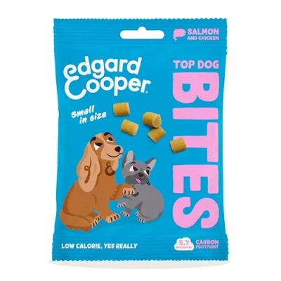 Imagen de Edgard Cooper Premiospara Perros, (Salmón, 1 x 50g), Pequeño, Bocaditos para Campeones, Sin Cereales, Carne Fresca, Llena de aminoácidos Esenciales un estómago Sano