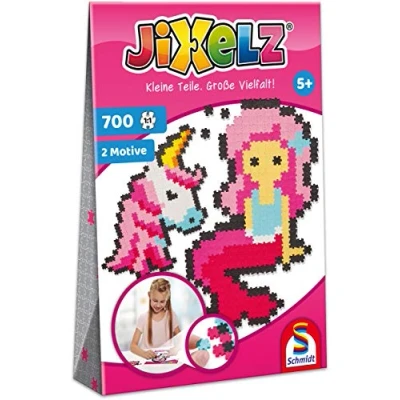 Imagen de Schmidt Jixelz Unicornio y Sirena, 700 Piezas, 2 diseños, Juegos de Manualidades para niños, Rompecabezas Infantiles, Color (46115)