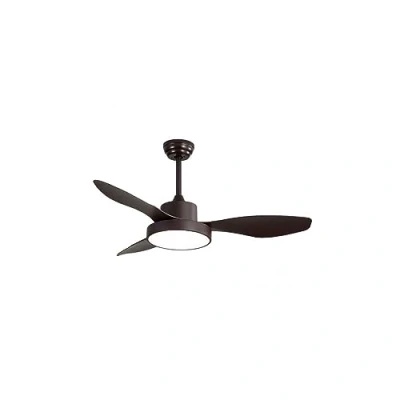 Imagen de TODOLAMPARA Ventilador de techo con luz LED 40W modelo HAYATE Marrón, 3 tonalidades memoria, aspas, velocidades, control remoto, temporizador, tamaño mediano