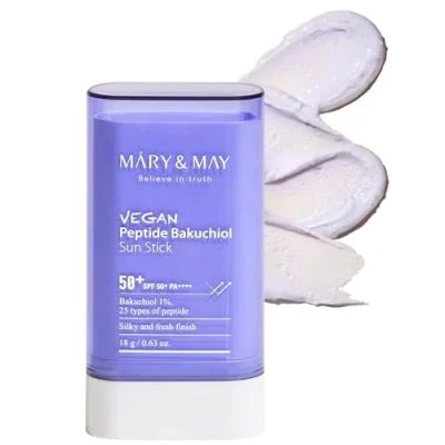 Imagen de MARY&amp;MAY Péptidos veganos Bakuchiol Sun Stick SPF50+