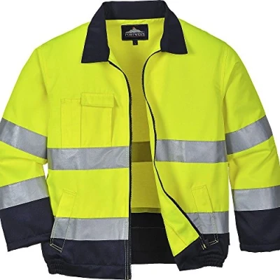 Imagen de Portwest Chaqueta De Alta Visibilidad Madrid, Tamaño: L, Color: Naranja/Marino, TX70ONRL