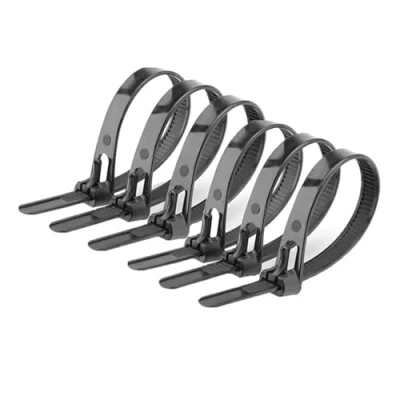 Imagen de Offgridtec Bridas Para Cables Reutilizables Con Autobloqueo, 7,6 mm X 200 mm, Resistentes Al Calor Y Frío, Organizador De Multiusos Duradero, Paquete 100, Negro