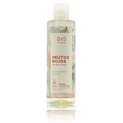 Imagen de Aroma Lampara Catalitica 250ml Frutos Rojos SYS Aromas. Notas dulces y afrutadas. dulce. Para usar en lámpara catalítica del hogar.