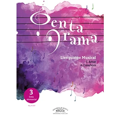 Imagen de PENTAGRAMA Llenguatge Musical Vol. 3 Grau Elemental Llibre en Català Libro del alumno Incluye CD Con Cuaderno de ejercicios (Reg. B.3257)