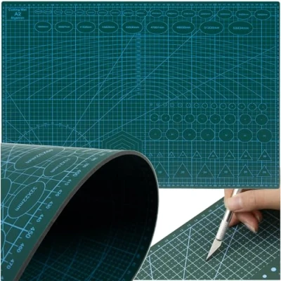 Imagen de Alfombrilla de corte autocurativa A2 4 mm 3 capas impreso por ambos lados Self Healing Mat Verde 24340
