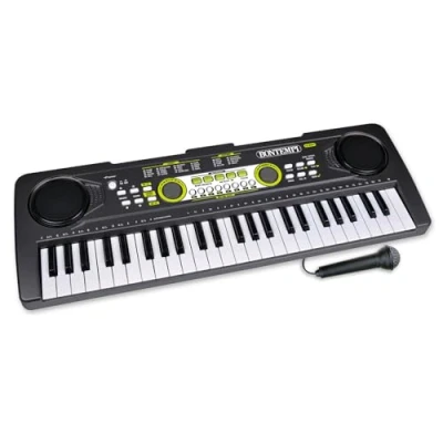 Imagen de Bontempi HarmonyKeys teclado digital con micrófono, 49 teclas, 53,4 x 19,1 5,9 cm