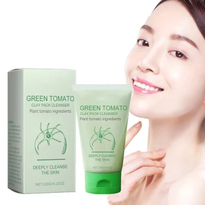 Imagen de Mascarilla De Arcilla Tomate Verde,Mascarilla Limpiadora Verde,Green Tomato Clay Mask Pore Cleanser,Limpiadora Verde,Hidratar, Humedecer