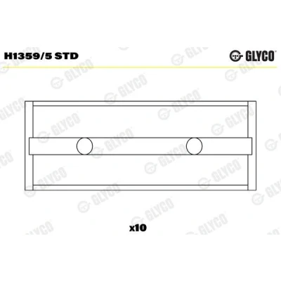 Imagen de GLYCO H1359/5 STD Cojinete de cigüeñal Aleación aluminio sobre base acero DACIA: Duster SUV
