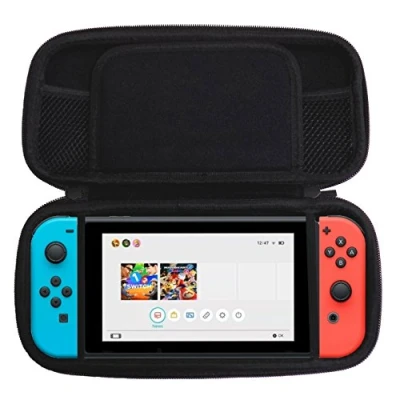 Imagen de Funda Nuwa Negra Antigolp.+ 4 Estuches Para Switch