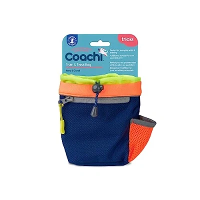 Imagen de Coachi Train &amp; Treat Bag, Bolsa, Compartimento amplio, Bolsillo con cremallera, Cierre cordón, Enganche seguro, Se engancha al cinturón, cintura o bolsillo. Apta para pasear y adiestrar perros.