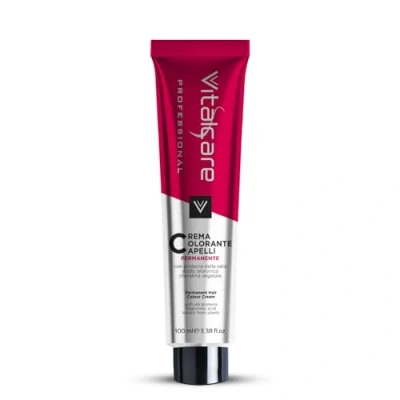Imagen de Vitalcare Professional Coloración permanente profesional, crema colorante, cabello teñido con proteínas de seda, n.º 6/3, rubio oscuro dorado, 100 ml