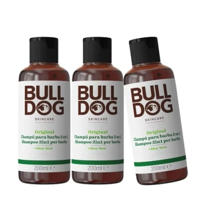 Imagen de BULLDOG Pack de 3 Champu y Acondicionador Barba, x 200 ml