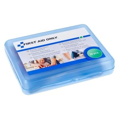 Imagen de First Aid Only Juego de esparadrapos para uso doméstico (20 unidades) 20 diferentes tamaños y formas en caja resellable P 10022