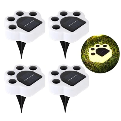 Imagen de 4 Piezas de Solares Para Jardín Lámpara,LED Iluminación Caminos Lámpara Césped,Luces Enterradas Impermeables,Luces Camino Decorar Céspedes, Jardines(Luz Blanca Cálida)