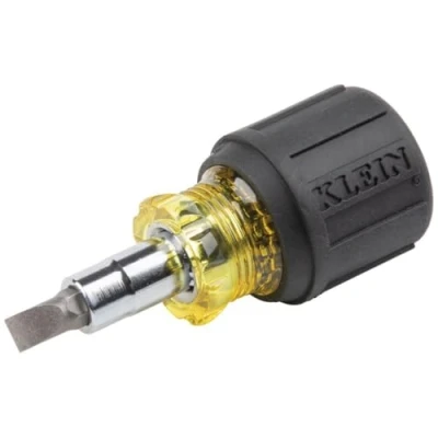 Imagen de Klein Tools 32561 destornillador y de tuercas con múltiples puntas 6 en 1, Phillips, 1 #2, ranura 3/16 pulgadas, 1/4 pulgadas 5/16 negro amarillo