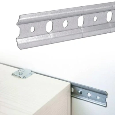 Imagen de Evotrade Barra de sujeción 2 m H50 mm con precortes para muebles pared y cocinas Kit 1 o 5 (1 barra)