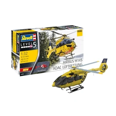 Imagen de Revell 04969 H145 ADAC/REGA, escala 1:32, kit de modelo plástico sin construir/sin pintar, amarillo