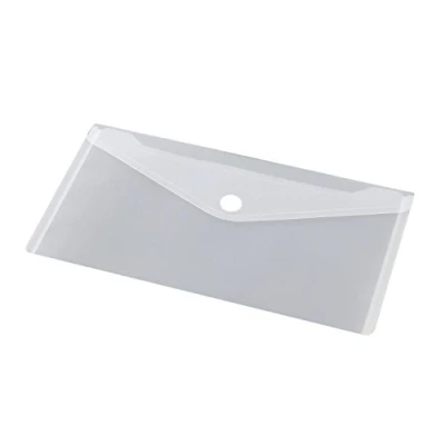 Imagen de HF2 190561 Carpetas sobres Vales/22.5x12.5cm (Pack de 10) en PP translúcido para documentos, con cierre velcro, diseño horizontal Blanco