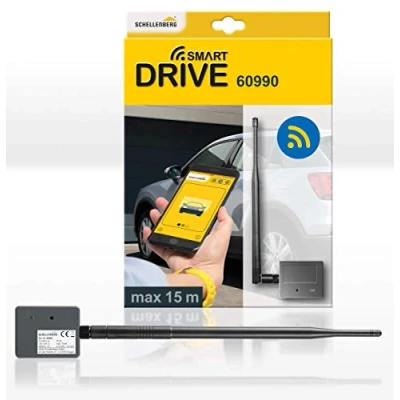 Imagen de Schellenberg 60990 Abrepuertas de Garaje Smartphone con LED, Gris Plata