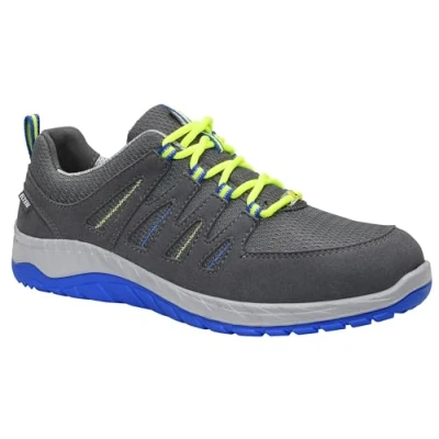 Imagen de ELTEN Zapatos de Seguridad Maddox Gris Azul Low ESD S1P, Hombres, Textil, Puntera Acero, Ligero, Deportivo, Gris/Azul, tamaño: 45