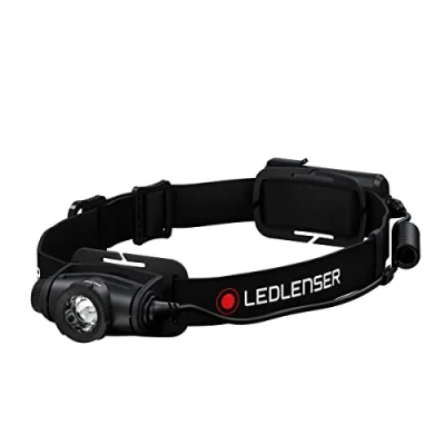 Imagen de Ledlenser Linterna frontal LED H5 Core, 350 lúmenes, impermeable IP67, enfocable, giratoria, regulación gradual, funcionamiento con 2 pilas AA, haz de luz 160m, incl. pilas, Headlamp
