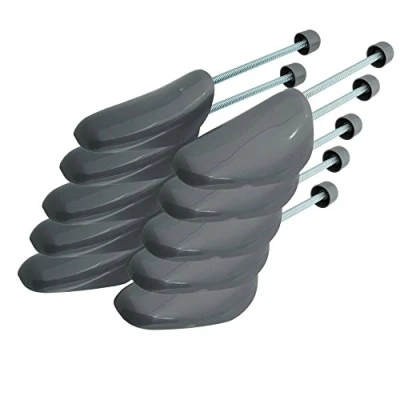 Imagen de Incutex juego de 5 pares hormas para zapatos, tamaño variable 38 44, plástico, gris