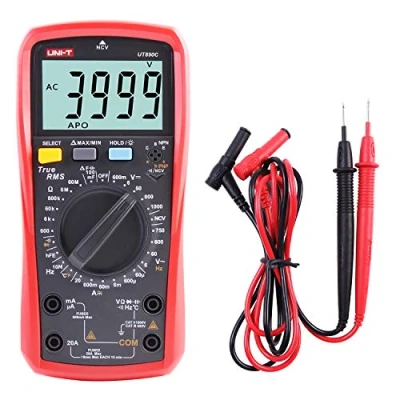 Imagen de UNI T UT890C Multímetro Digital Profesional Tester Voltímetro Amperímetro Ohmímetro True RMS 6000 Cuentas Polimetro Prueba de Capacitancia y Medición Temperatura con LCD Retroiluminada