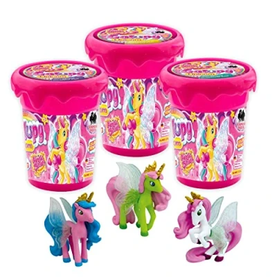 Imagen de Craze Magic Slime Galupy, 3X para niños de Unicornios, 150ml con Sorpresa Unicornios Disponible en 6 Colores, niñas 30967