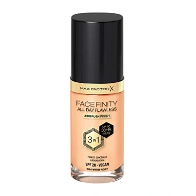Imagen de Max Factor Líquido Facefinity 3 en 1 All Day Flawless Air bursh&amp; Vegan, Base de Maquillaje, Tono W44