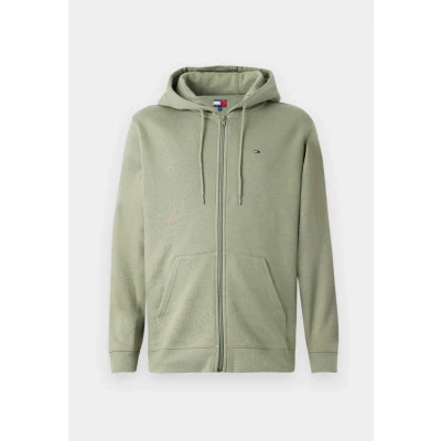 Imagen de Tommy Jeans FLAG ZIP THRU Jersey con capucha, Hombre, Talla: 52, Utility sage
