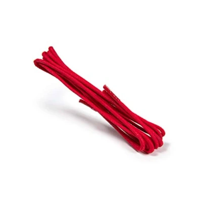 Imagen de Kaps Cordones Finos Redondos Encerados, de Calidad 2 mm 100% Algodón para Calzado Casual y Moda, 1 par (60 cm 24 pulgadas 3 a 4 pares ojales / 31 Rojo)