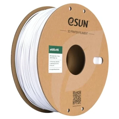 Imagen de eSUN ABS+ Filamento 1.75mm, eABS+HS de Alta Velocidad para Impresora 3D ABS Plus, Precisión Dimensional +/ 0.05mm, Carrete 1KG (2.2 LBS) Impresión Rápida,Blanco Frío