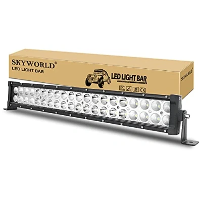 Imagen de SKYWORLD 22 pulgadas 120W LED barra de luz trabajo Spot Flood Combo Beam DC 12V 24V 6000K para 4WD 4x4 ATV UTV Todoterreno Camión Coche Pickup Barco Antiniebla Lámpara