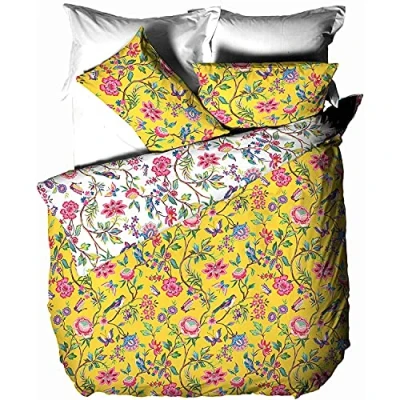 Imagen de furn. Creativa De Tela Pomelo Duvet Set, Polialgodón, Amarillo, Doble, algodón poliéster, Double