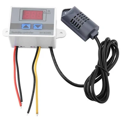 Imagen de Fafeicy 220V 1500W XH W3005 Controlador de interruptor higrómetro digital, 0 99% RH Sensor humedad, 0.1% Precisión control Salida directa (220V)
